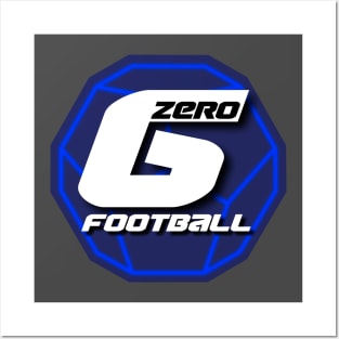 Zero G Football (blue) Posters and Art